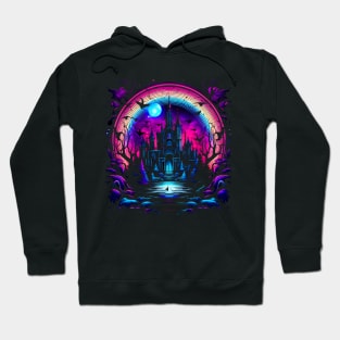 Cool Goth Rainbow Neon Colors Rave Design Hoodie